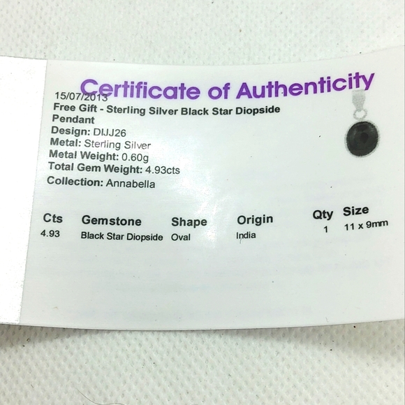 Black Star Diopside Necklace    NOT FOR SALE - SOLD - Picture 3 of 5